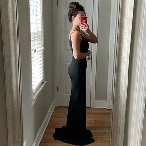 La Femme NWOT One Shoulder Long Dress with High Slit size 2